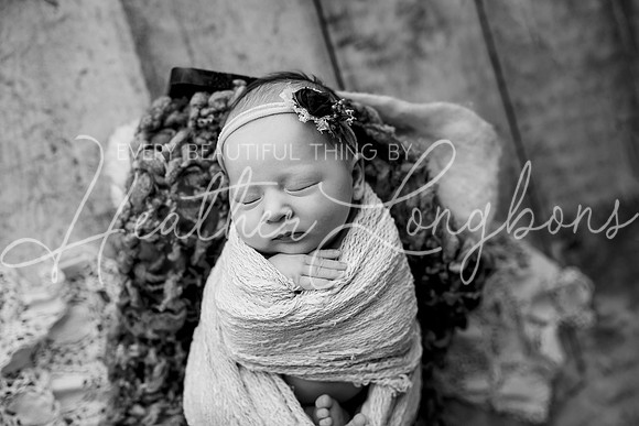 Lena Harris Newborn-94BW