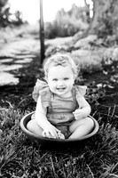 Cochren Twins One Year-2BW