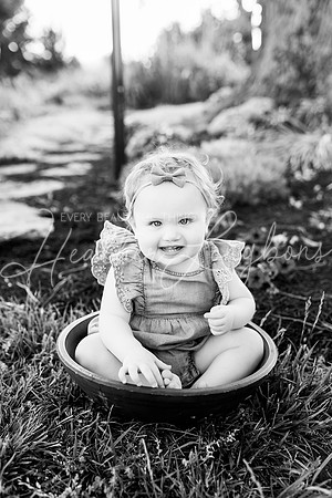 Cochren Twins One Year-2BW