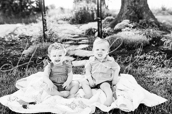Cochren Twins One Year-19BW