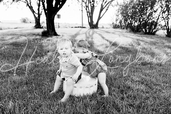 Cochren Twins One Year-97BW