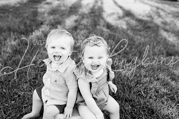 Cochren Twins One Year-89BW