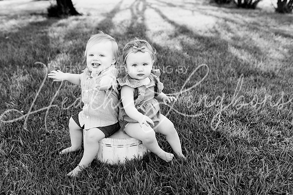 Cochren Twins One Year-92BW