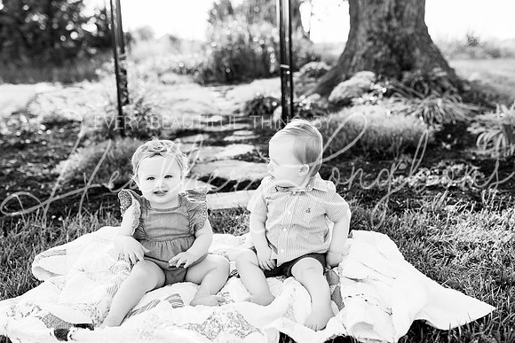 Cochren Twins One Year-17BW