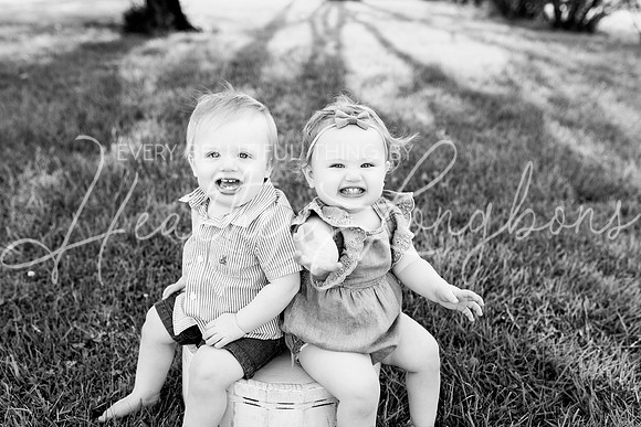Cochren Twins One Year-94BW
