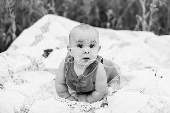 Forrest 6 months + family photos-3BW