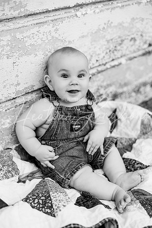 Forrest 6 months + family photos-121BW
