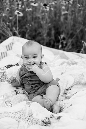 Forrest 6 months + family photos-2BW