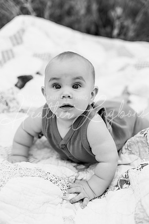Forrest 6 months + family photos-7BW