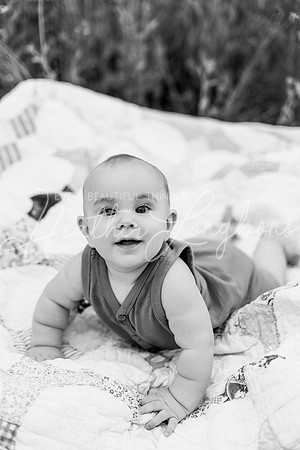 Forrest 6 months + family photos-9BW