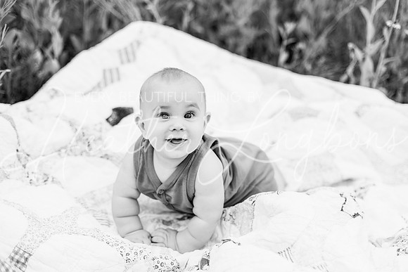 Forrest 6 months + family photos-5BW
