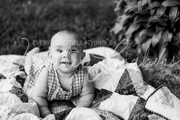 Forrest 6 months + family photos-100BW