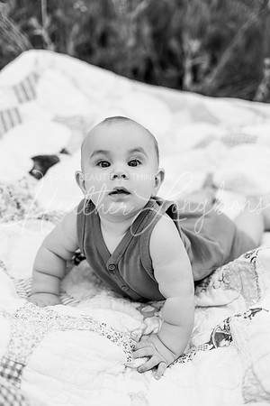 Forrest 6 months + family photos-8BW